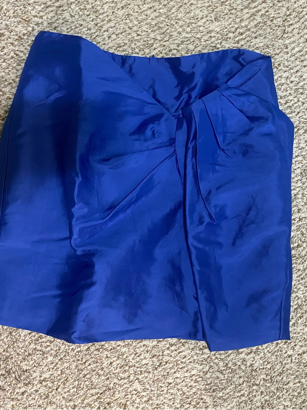 Akira Women’s Royal Blue Satin Pleated Skirt